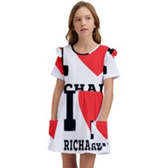 I Love Richard Kids  Frilly Sleeves Pocket Dress by ilovewhateva