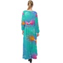 Non Seamless Pattern Blues Bright Maxi Chiffon Beach Wrap View2