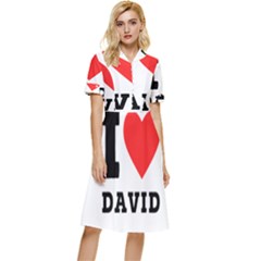 I Love David Button Top Knee Length Dress by ilovewhateva