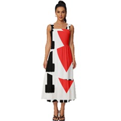 I Love John Square Neckline Tiered Midi Dress by ilovewhateva