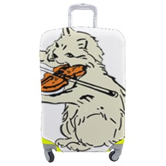 Cat Playing The Violin Art Luggage Cover (medium) by oldshool