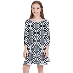 Background-pattern-halftone Kids  Quarter Sleeve Skater Dress by Semog4