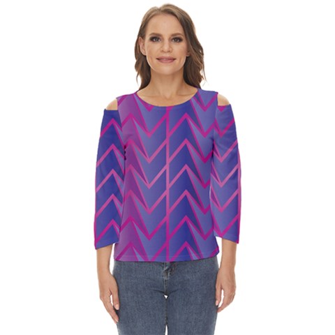 Geometric-background-abstract Cut Out Wide Sleeve Top by Semog4