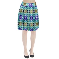 Mosaic-triangle-symmetry- Pleated Skirt by Semog4