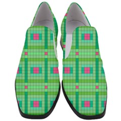 Checkerboard-squares-abstract-- Women Slip On Heel Loafers by Semog4