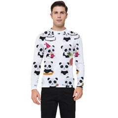 Playing Pandas Cartoons Men s Long Sleeve Rash Guard by Semog4