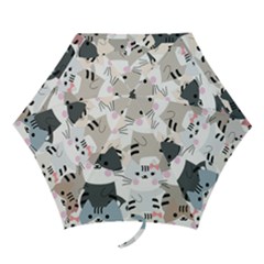 Cute Cat Couple Seamless Pattern Cartoon Mini Folding Umbrellas by Semog4