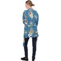 Seamless Pattern Funny Astronaut Outer Space Transportation Long Sleeve Velvet Kimono  View2