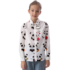 Giant Panda Bear Cuteness Kids  Long Sleeve Shirt by Salman4z