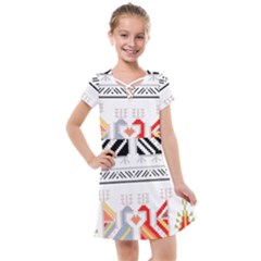 Bulgarian Folk Art Folk Art Kids  Cross Web Dress by Salman4z