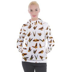 Butterfly Butterflies Insect Swarm Women s Hooded Pullover by Salman4z