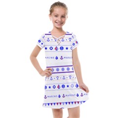 Marine Nautical Clip Art Kids  Cross Web Dress by Salman4z