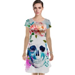 Day Of The Dead Skull Art Cap Sleeve Nightdress by Salman4z