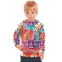 Vector Graphics Amsterdam Silhouette Kids  Hooded Pullover by Salman4z