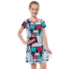 That Cool Graffiti Skull Kids  Cross Web Dress by Salman4z