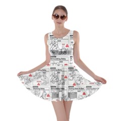 White Printer Paper With Text Overlay Humor Dark Humor Infographics Skater Dress by Salman4z