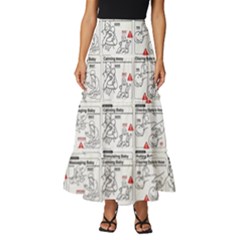 White Printer Paper With Text Overlay Humor Dark Humor Infographics Tiered Ruffle Maxi Skirt by Salman4z