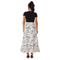 White Printer Paper With Text Overlay Humor Dark Humor Infographics Tiered Ruffle Maxi Skirt View4