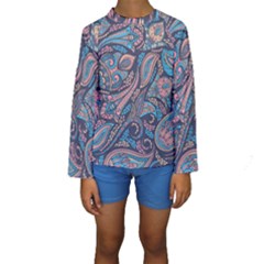 Background Ornament Paisley Kids  Long Sleeve Swimwear by Salman4z