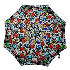 Graffiti Art Cartoon Comic Hook Handle Umbrellas (small) by Salman4z