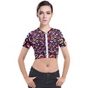 Funny Monster Mouths Short Sleeve Cropped Jacket View1