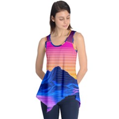 Sun Ultra Artistic 3d Illustration Sunset Sleeveless Tunic by Salman4z