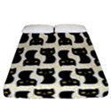 Black Cats And Dots Koteto Cat Pattern Kitty Fitted Sheet (California King Size) View1