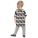 Black Cats And Dots Koteto Cat Pattern Kitty Kids  Raglan Tee View2