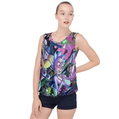 Rick And Morty Time Travel Ultra Bubble Hem Chiffon Tank Top by Salman4z