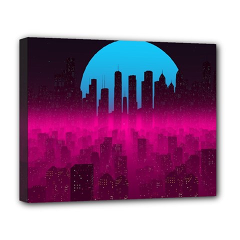 Futuristic Cityscape Deluxe Canvas 20  X 16  (stretched) by Salman4z