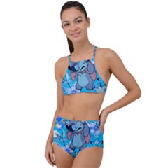 Blue Stitch Aesthetic High Waist Tankini Set by Salman4z