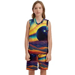 Surrealist Fantasy Dream Nature Kids  Basketball Mesh Set by Jancukart