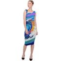 Tsunami Waves Ocean Sea Nautical Nature Water Art Sleeveless Pencil Dress View3