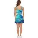 Tsunami Waves Ocean Sea Nautical Nature Water Nature Ruffle Edge Bra Cup Chiffon Mini Dress View4