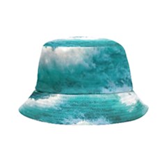 Waves Ocean Sea Tsunami Nautical 4 Inside Out Bucket Hat by Jancukart