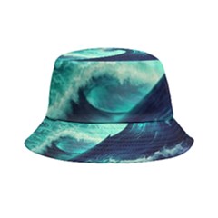 Waves Ocean Sea Tsunami Nautical Inside Out Bucket Hat by Jancukart