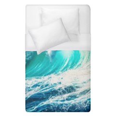 Tsunami Waves Ocean Sea Nautical Nature Water Blue Nature Duvet Cover (single Size) by Jancukart