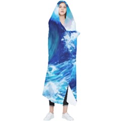 Tsunami Tidal Wave Ocean Waves Sea Nature Water 3 Wearable Blanket by Jancukart