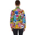 Illustration Cartoon Character Animal Cute Women s High Neck Windbreaker View2