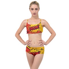 Explosion Boom Pop Art Style Layered Top Bikini Set by Sudheng