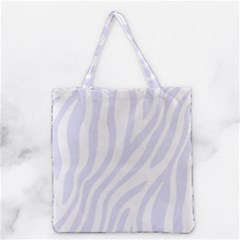 Grey Zebra Vibes Animal Print  Grocery Tote Bag by ConteMonfrey