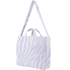 Grey Zebra Vibes Animal Print  Square Shoulder Tote Bag by ConteMonfrey