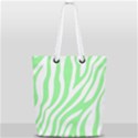 Green Zebra Vibes Animal Print  Full Print Rope Handle Tote (Small) View2