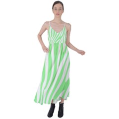 Green Zebra Vibes Animal Print  Tie Back Maxi Dress by ConteMonfrey