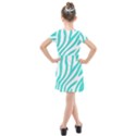 Blue Zebra Vibes Animal Print   Kids  Cross Web Dress View2