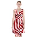 Red Zebra Vibes Animal Print  Racerback Midi Dress View1