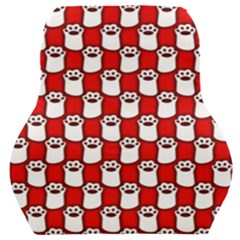 Red And White Cat Paws Car Seat Back Cushion  by ConteMonfrey