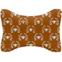 Brown Golden Bees Seat Head Rest Cushion by ConteMonfrey