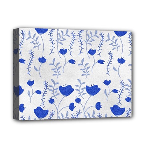 Blue Classy Tulips Deluxe Canvas 16  X 12  (stretched)  by ConteMonfrey