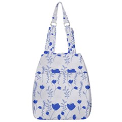 Blue Classy Tulips Center Zip Backpack by ConteMonfrey